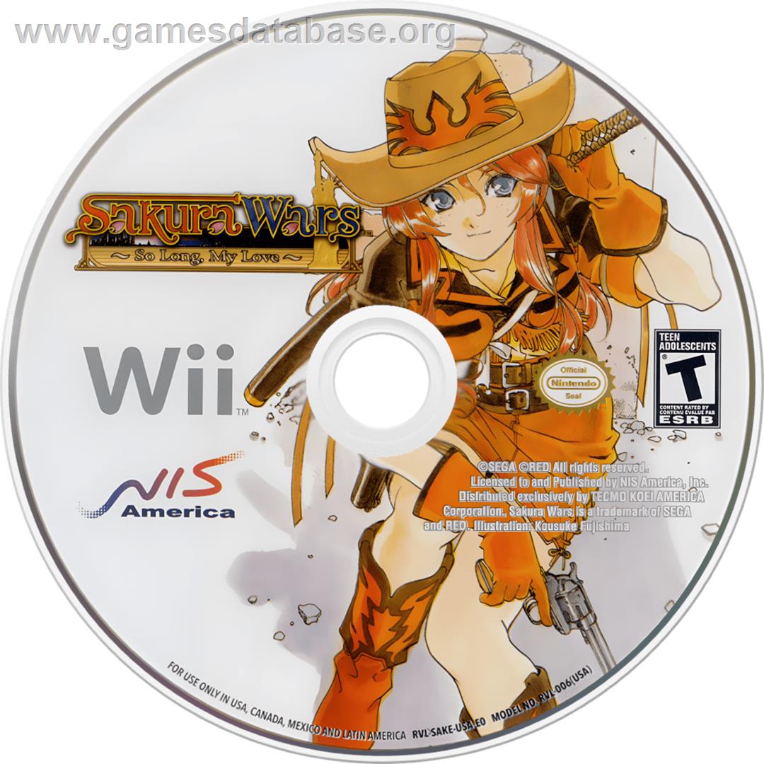 Sakura Wars - So Long, My Love - Nintendo Wii - Artwork - Cartridge
