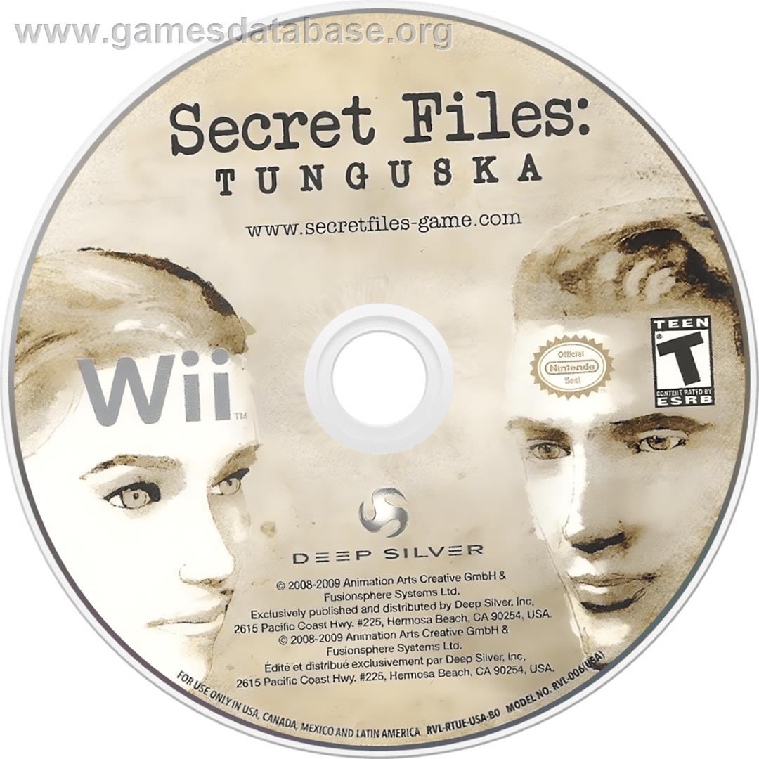 Secret Files - Tunguska - Nintendo Wii - Artwork - Cartridge