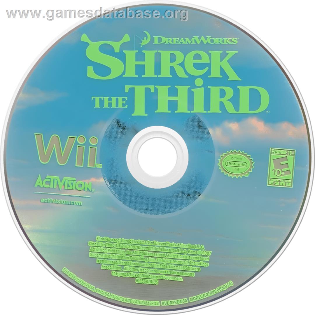 Shrek Le Troisième - Nintendo Wii - Artwork - Cartridge