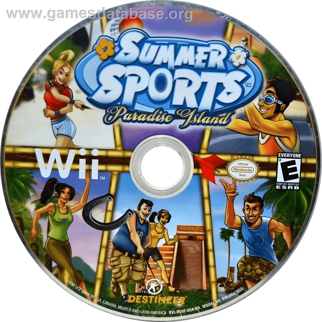 Summer Sports - Paradise Island - Nintendo Wii - Artwork - Cartridge
