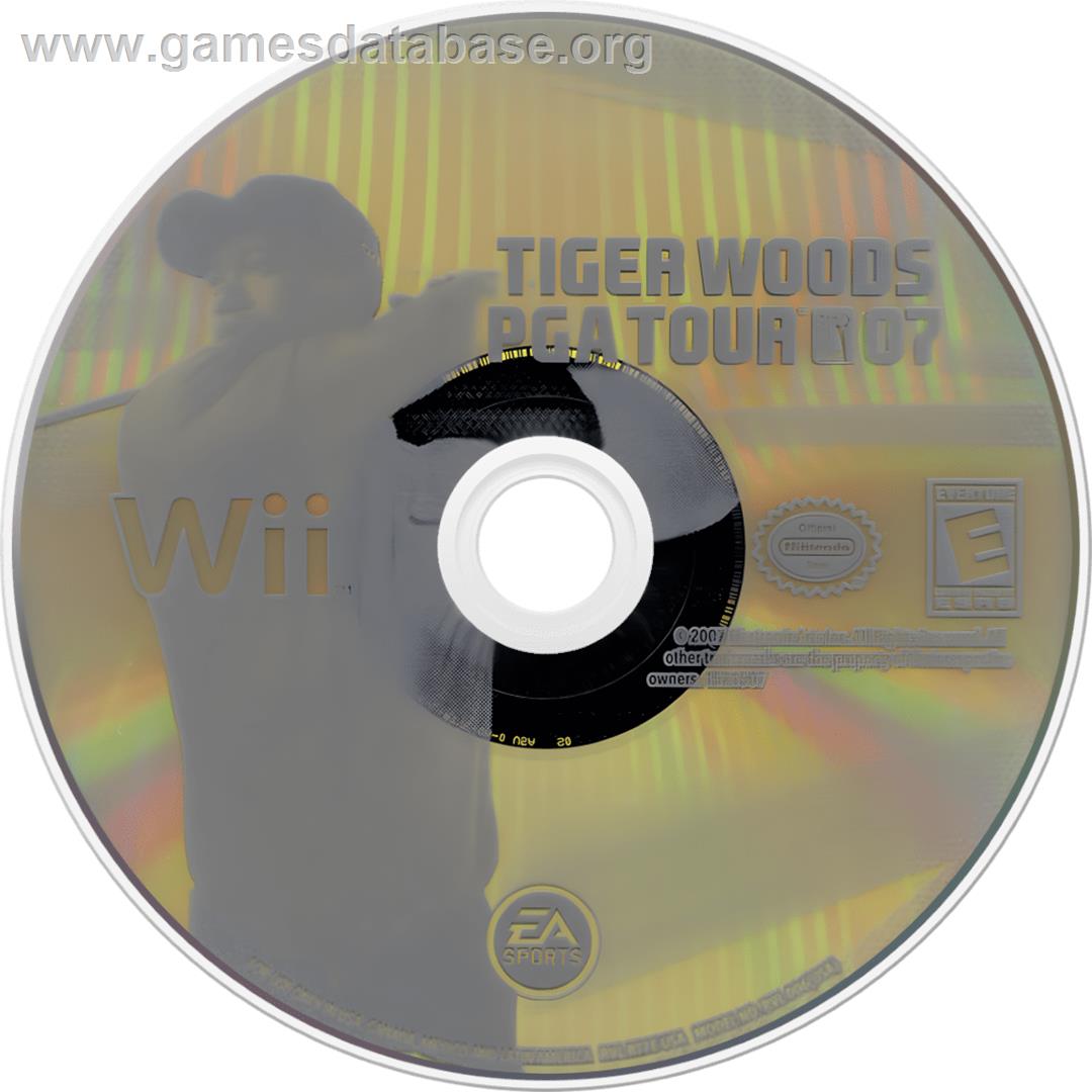 Tiger Woods Pga Tour 07 - Nintendo Wii - Artwork - Cartridge