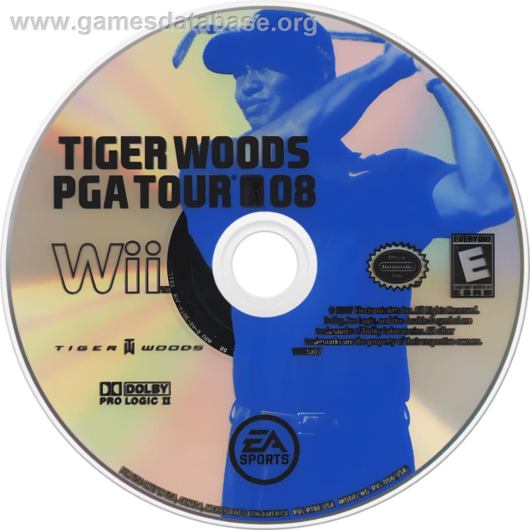 Tiger Woods Pga Tour 08 - Nintendo Wii - Artwork - Cartridge