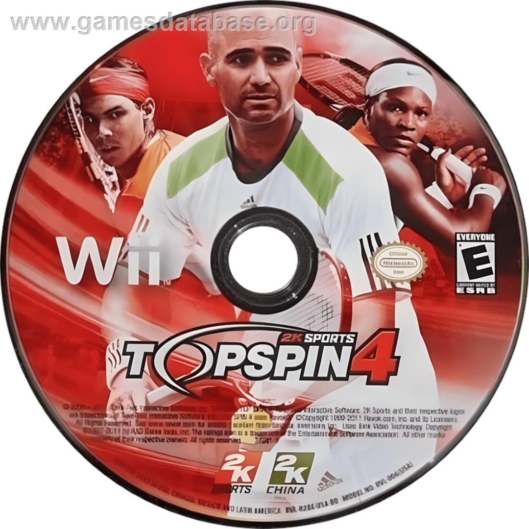 Top Spin 4 - Nintendo Wii - Artwork - Cartridge