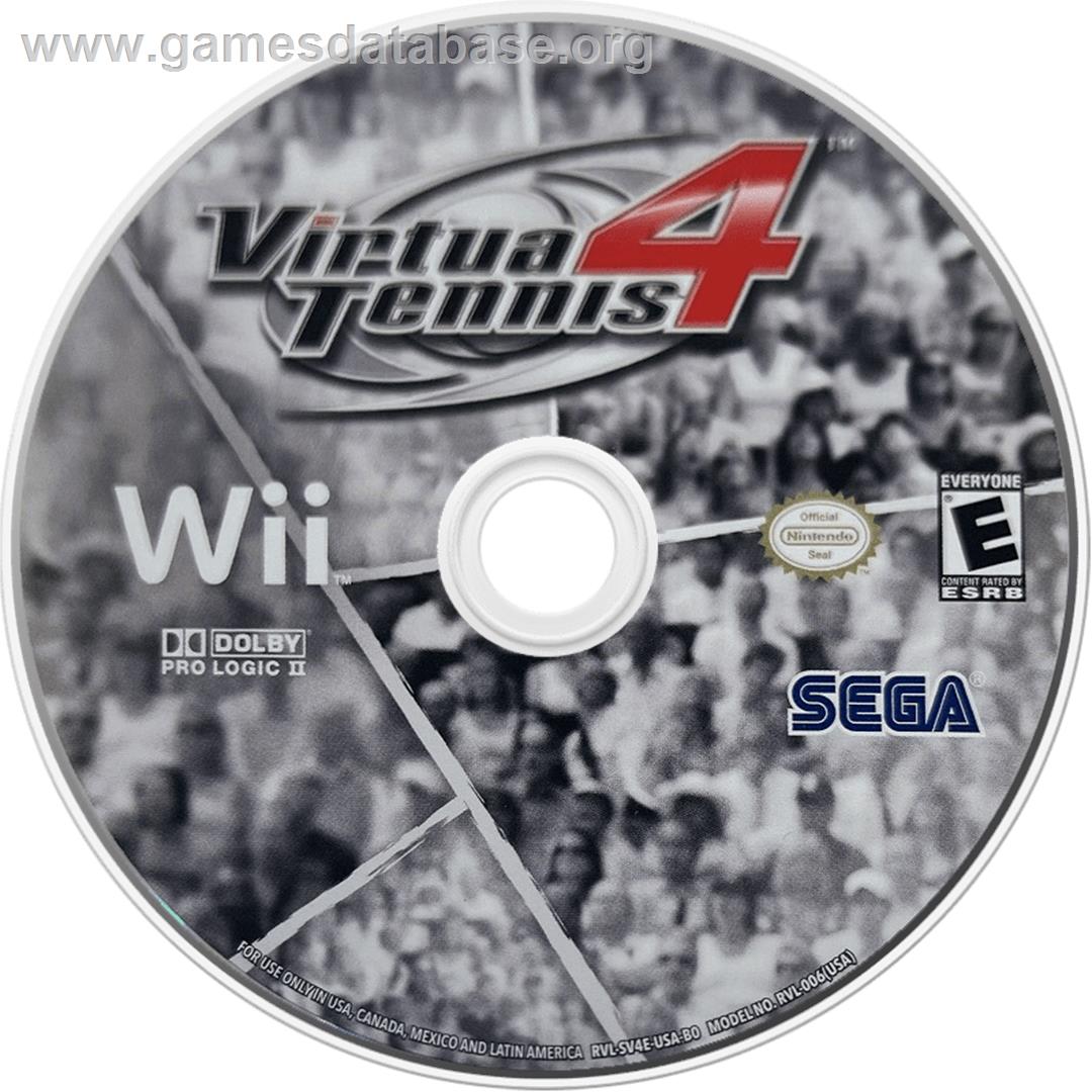 Virtua Tennis 4 - Nintendo Wii - Artwork - Cartridge