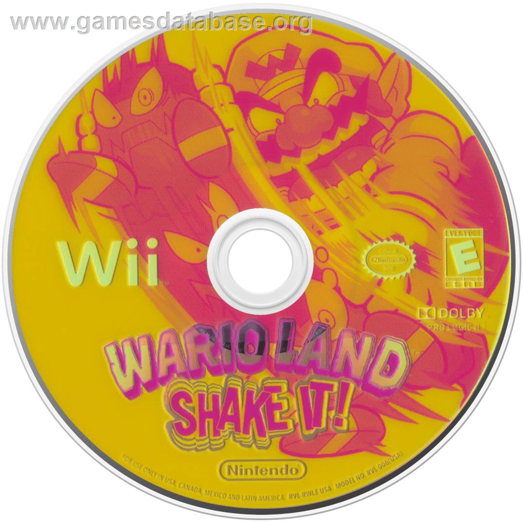 Wario Land  - Shake It - Nintendo Wii - Artwork - Cartridge