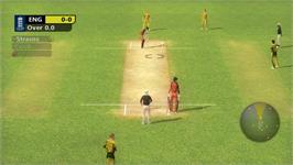 In game image of Ashes Cricket 2009 on the Nintendo Wii.