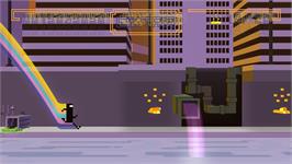 In game image of Bit.trip Runner on the Nintendo Wii.