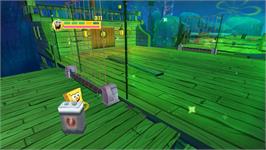 In game image of Bob L'eponge - La Vengeance Robotique De Plankton on the Nintendo Wii.
