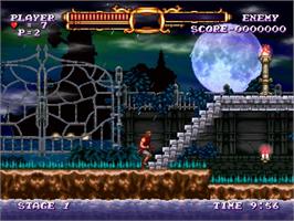 In game image of Castlevania - The Adventure Rebirth on the Nintendo Wii.
