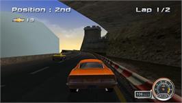 In game image of Chevrolet Camaro Wild Ride on the Nintendo Wii.