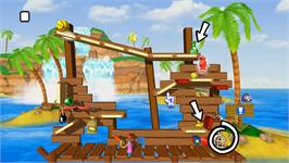 In game image of Crazy Machines on the Nintendo Wii.
