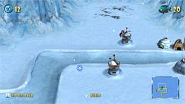 In game image of Defendin' De Penguin on the Nintendo Wii.