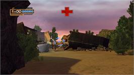 In game image of Dino Strike on the Nintendo Wii.