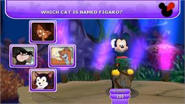 In game image of Disney Th!nk Fast on the Nintendo Wii.