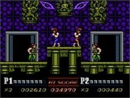In game image of Double Dragon 2 - The Revenge (NES) on the Nintendo Wii.