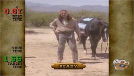 In game image of Fast Draw Showdown on the Nintendo Wii.