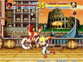 In game image of Fatal Fury Special (NG) on the Nintendo Wii.