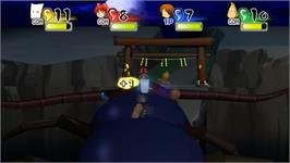 In game image of Gegege No Kitarou - Youkai Daiundoukai on the Nintendo Wii.