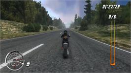 In game image of Harley Davidson Road Trip on the Nintendo Wii.