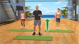 In game image of Harley Pasternak's Hollywood Workout on the Nintendo Wii.