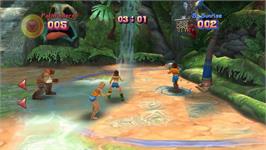 In game image of Hoopworld on the Nintendo Wii.