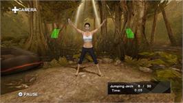 In game image of Jillian Michaels Fitness Ultimatum 2010 on the Nintendo Wii.