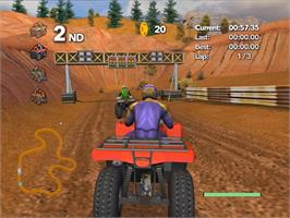 In game image of Kawasaki Quad Bikes on the Nintendo Wii.