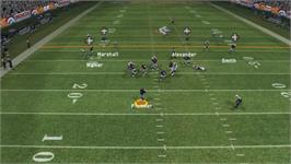 In game image of Madden Nfl 07 on the Nintendo Wii.