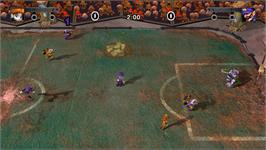 In game image of Mario Strikers Charged Football on the Nintendo Wii.