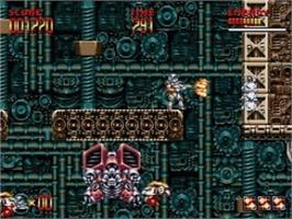 In game image of Mega Turrican (SMD) on the Nintendo Wii.