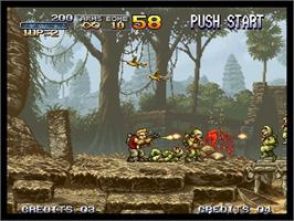 In game image of Metal Slug (NG) on the Nintendo Wii.
