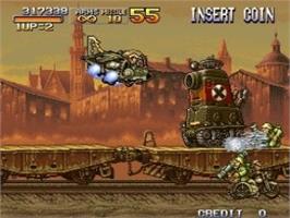 In game image of Metal Slug X (NG) on the Nintendo Wii.