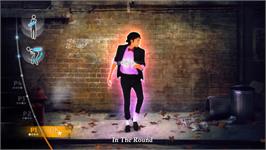 In game image of Michael Jackson - The Experience on the Nintendo Wii.