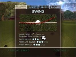 In game image of My Personal Golf Trainer on the Nintendo Wii.