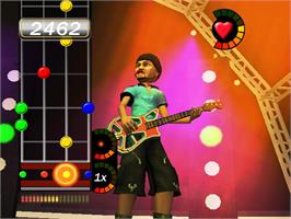 In game image of Popstar Guitar on the Nintendo Wii.