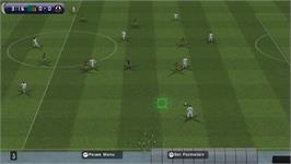 In game image of Pro Evolution Soccer 2013 on the Nintendo Wii.