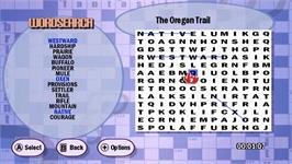 In game image of Puzzle Challenge Crosswords on the Nintendo Wii.