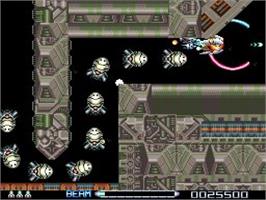 In game image of R-type 3 - The Third Lightning (SNES) on the Nintendo Wii.