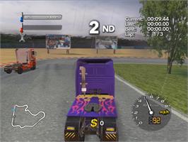 In game image of Rig Racer 2 on the Nintendo Wii.