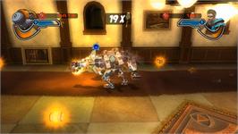 In game image of Spyborgs on the Nintendo Wii.