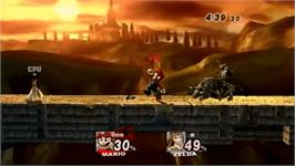 In game image of Super Smash Bros Brawl on the Nintendo Wii.