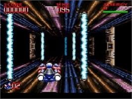 In game image of Super Turrican 2 (SNES) on the Nintendo Wii.