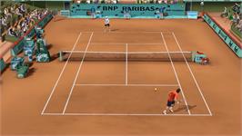 In game image of Top Spin 3 on the Nintendo Wii.