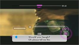 In game image of We Sing Pop ! on the Nintendo Wii.