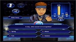 In game image of Who Wants To Be A Millionaire on the Nintendo Wii.