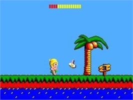 In game image of Wonder Boy (SMS) on the Nintendo Wii.