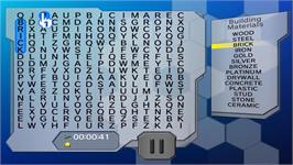 In game image of Word Searcher Deluxe on the Nintendo Wii.