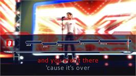 In game image of X Factor on the Nintendo Wii.
