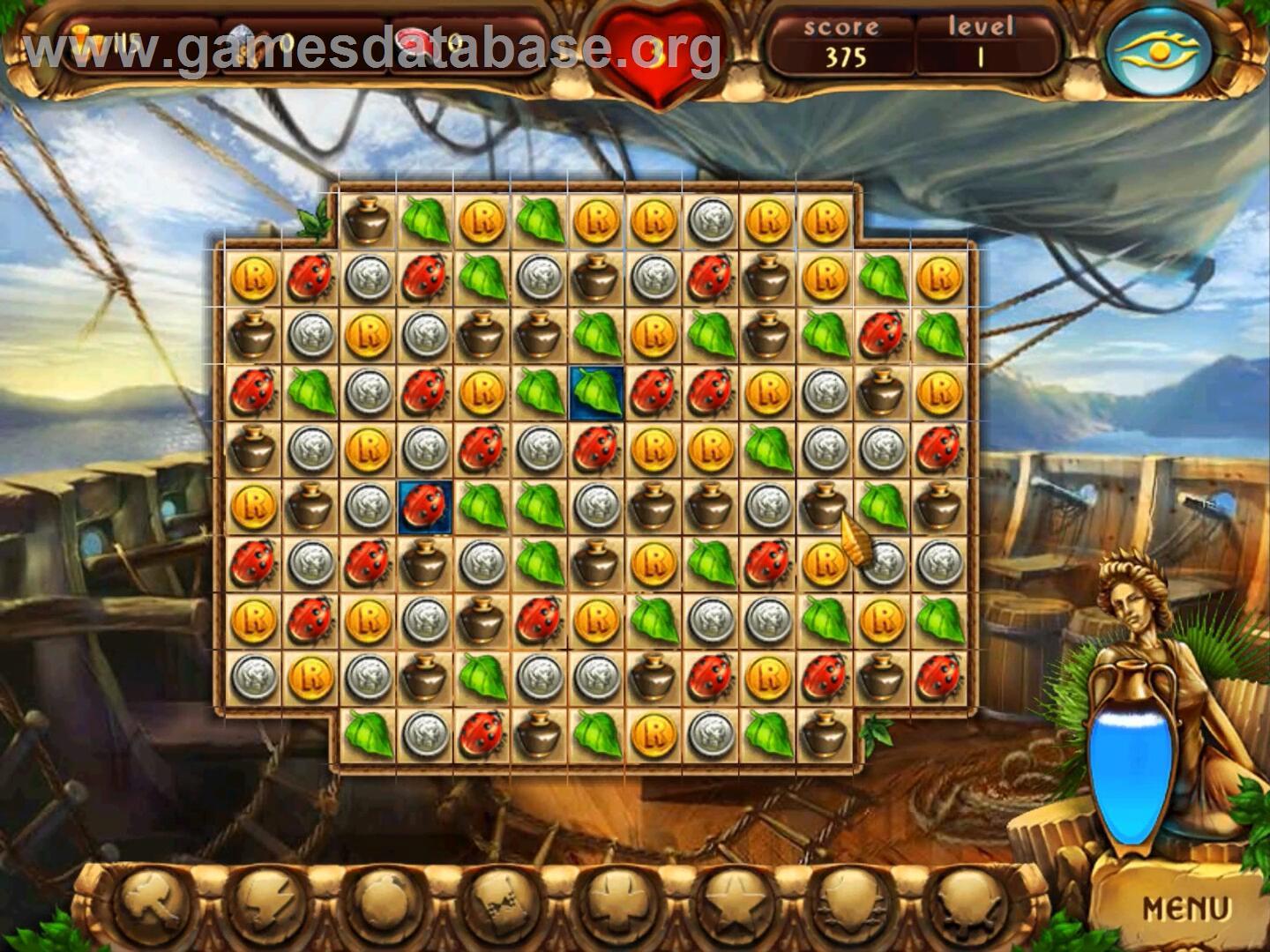 Jewel Master - Cradle of Rome - Nintendo Wii - Artwork - In Game
