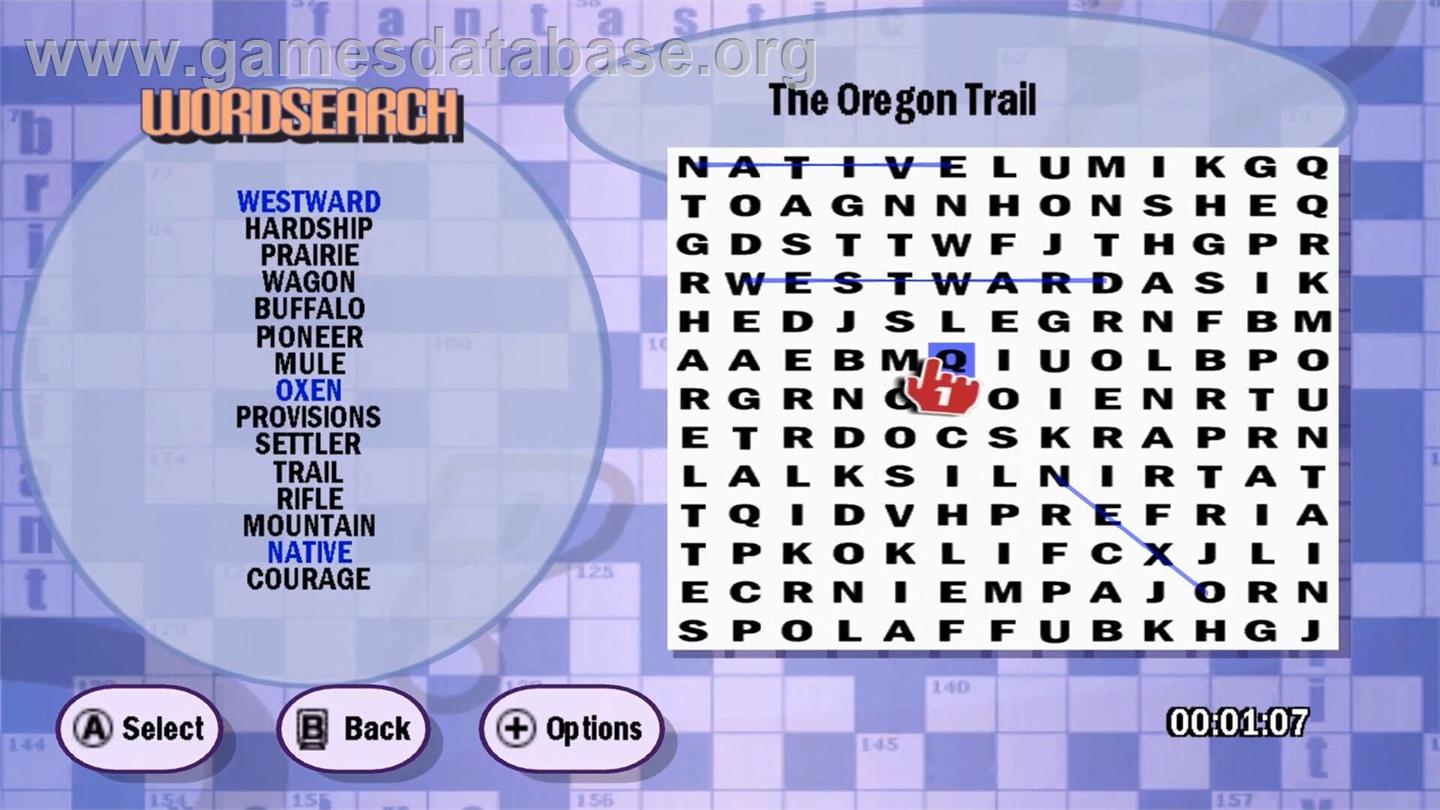 Puzzle Challenge Crosswords - Nintendo Wii - Artwork - In Game